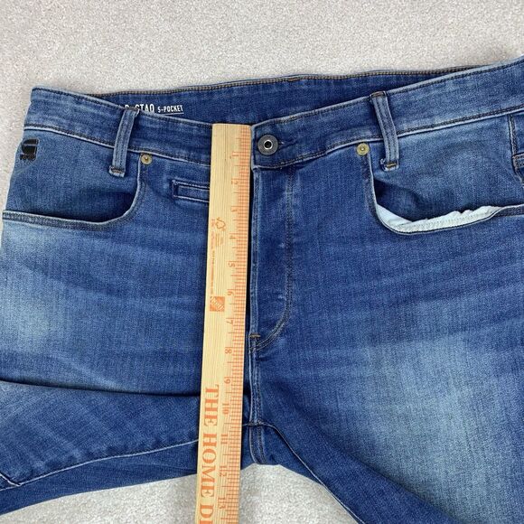 G-Star Raw D-Staq 5-Pocket Slim Denim Jeans Mens Size 36x29 Distressed - Picture 16 of 16